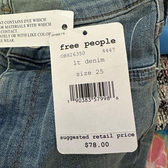Free people med wash skinny jeans size 25 NEW - Picture 4 of 5